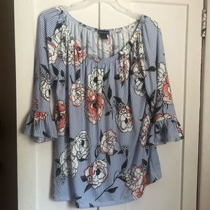 Kristen Nicole off the shoulder floral top